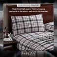 thumbnail image 5 of MHF Home Edmund Navy Plaid Flannel Sheet Set King, 5 of 9