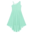 thumbnail image 5 of YONGHS Kids Girls Sparkly Sequins Wedding Party Dress Sleeveless Ruched Flower Girl High-Low Dress Mint Green 6, 5 of 6