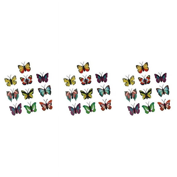 30 Pcs 3D Magnetic Butterfly Fridge Home Room Wall Decor Decorative Sticker DIY