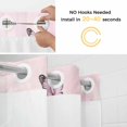 thumbnail image 5 of Watercolor Pink Floral No Hook Shower Curtain Waterproof,Bathroom Curtains with Snap in Liners and See Through Top Window,Spring Romantic Roses Butterfly Hotel Style Bathtub Curtains Shower 60"Wx72"L, 5 of 8