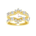thumbnail image 3 of Round Cut White Cubic Zirconia Solitaire Enhancer Guard Ring in 10k Yellow Gold Ring Size - 10.5, 3 of 3