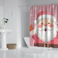thumbnail image 2 of Shower Curtain for Bathroom Happy Christmas Santa Claus Bathroom Curtain Durable Modern Bath Curtain Hooks Included,72x72Inch, 2 of 5