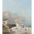 thumbnail image 2 of Franz Richard Unterberger 20x23 Black Ornate Framed Double Matted Museum Art Print Titled: The Amalfi Coast, 2 of 5