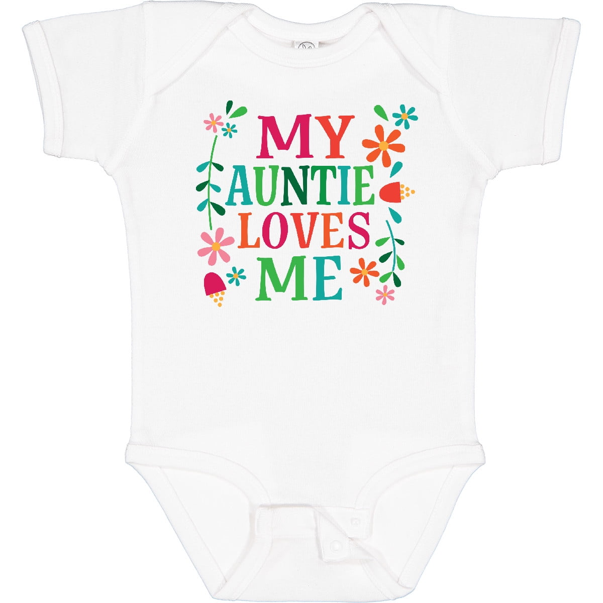 Inktastic My Auntie Loves Me Girls Girls Baby Bodysuit