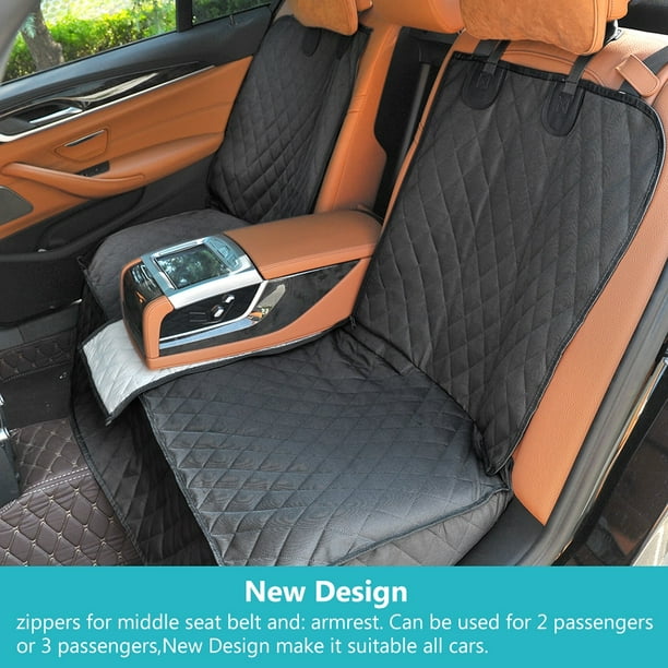 Prorask Dog Carrier Car Seat Cover Waterproof Rear Back Mat Pet Travel Cat Dogs Cushion Protector With Middle Armrest Com Prorask Dog Carrier Car Seat Cover, How To Make A Dog Car Seat Cover