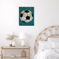 thumbnail image 2 of Soccer Wall Art Watercolor Football on Vintage Wooden Board Wall Art Prints Teenage Boys Sports Canvas Art Wall Decor for Living Room Bedroom 16x24 Inches, 2 of 6
