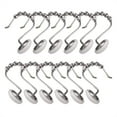 thumbnail image 5 of Utopia Alley Shower Hooks - Shower Curtain Rings for Bathroom - Rust Resistant Roller Shower Curtain Hooks for Shower Curtain or Liner - Set of 12, Brushed Nickel, 5 of 10