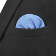 thumbnail image 6 of Tie Sets for Men Dress Neckties Light Blue Solid Skinny Size 2.36" with Pocket Square, 6 of 8
