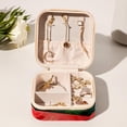 thumbnail image 6 of Watermelon Travel Portable Square Jewelry Boxes Display Case - Travel Organizer for Girls and Women, 6 of 6