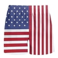 thumbnail image 3 of FRSASU Mens American Flag Shorts 4th of July Summer Beach Trunks Patriotic USA Short Pants with Pockets Multicolor, 3 of 5