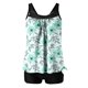 thumbnail image 1 of Traje de Baño de Mujer con Pantalones Cortos de Cintura Alta Impreso Traje de Baño de Dos Piezas, Traje de Baño de Torso Largo con Almohadillas Extraíbles Y Correas Ajustables, Set de Ropa de Playa d, 1 of 5