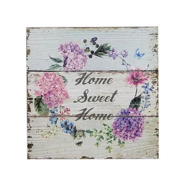 Jeco HD-WA078 Plaque de Fleurs How Sweet Home