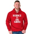 thumbnail image 5 of Science Saves Nerdy Scientist Geek Hoodie Sweatshirt Women Men Brisco Brands S, 5 of 6