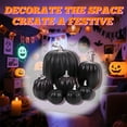thumbnail image 5 of BESTSKY 7Pcs Pumpkins for Decorating,Detailed Pumpkin Stems Fall Home Decor,Natural Texture Pumpkin Halloween Crafts,Black, 5 of 7