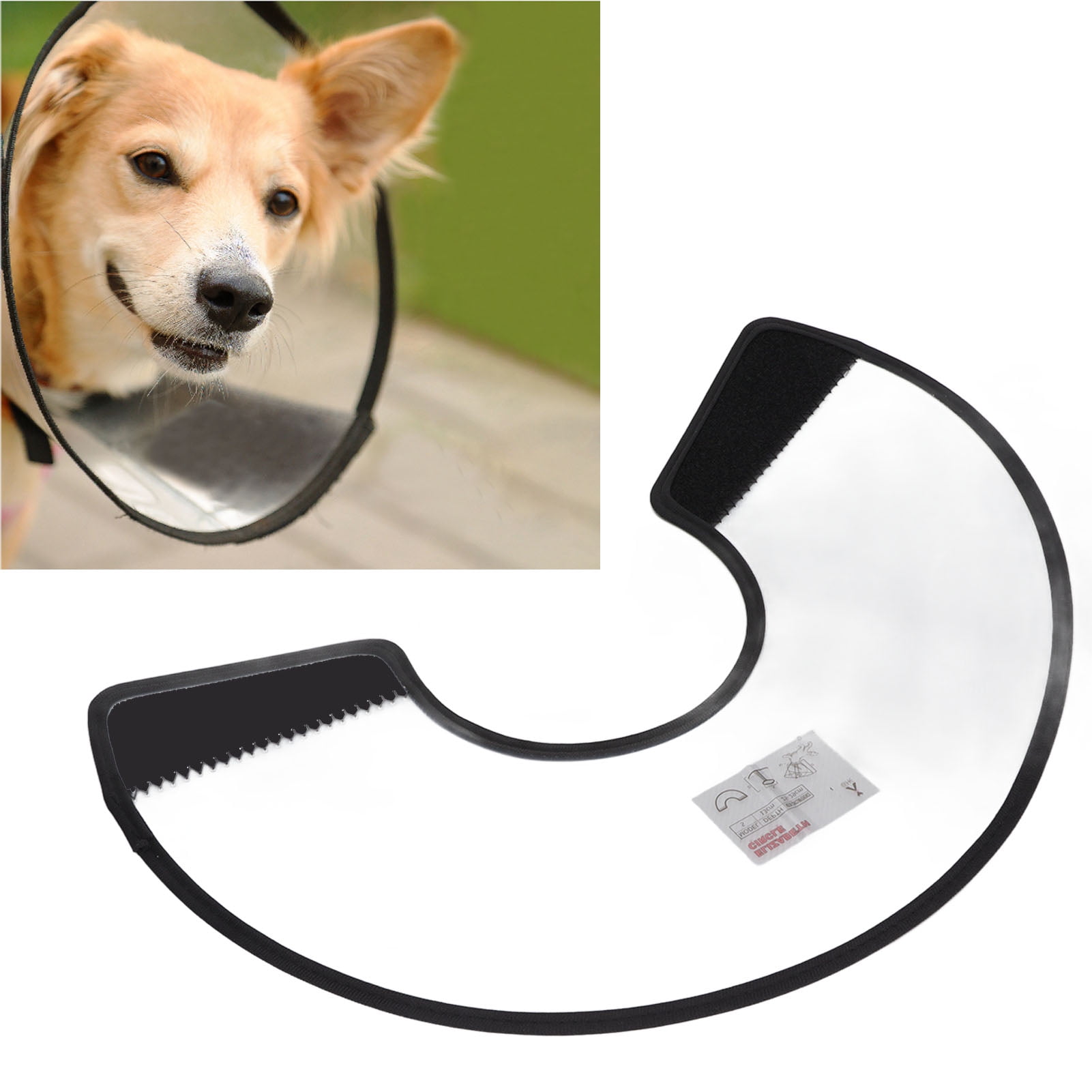 Pet Cone Collar Soft Edge Lightweight Prevent Bite Dog Elizabethan Collar Adjustable Translucent For Cat For Puppy For After Surgery Type 6