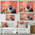 thumbnail image 4 of Designart "Blooms and Vibrance Gorilla Portrait" Animals Framed Wall Art Decor - Modern Black Gorilla Living Room Framed Canvas Art, 4 of 6