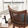 thumbnail image 5 of Summit Living Wood Swivel Bar Stool Set of 4, 30" Bar Height Kitchen Stool with Back, Dark Brown, 5 of 8