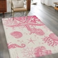 thumbnail image 3 of 3'x5' Area Rugs, Pink Coastal Starfish Indoor Outdoor Area Rug for Living Room Bedroom, Nautical Beach Conch Seashhells Washable Bathroom Rugs Kitchen Floor Carpet Mats Home Decor Aesthetic, 3 of 8