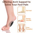 thumbnail image 3 of Skyfoot Arch Support Inserts, for Flat Feet, Plantar Fasciitis, Foot Pain Relief, 2 Pairs, Black, 3 of 6