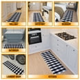 thumbnail image 5 of Ottomanson Non-Slip Kitchen Runner Rug 20" x 53" – Low Pile Stain Resistant Floor Mat, Buffalo Plaid Black/White, 5 of 14