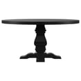 thumbnail image 3 of Pemberly Row 60 Inch Round Dining Table Pedestal Base Antique Style Black, 3 of 13