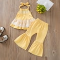 thumbnail image 6 of Toddler Girls Clothes Two Piece Outfits Sleeveless Lace Tank Top with Flared Pants Fashion Clothing Sets Size 12-18 Months, 6 of 9
