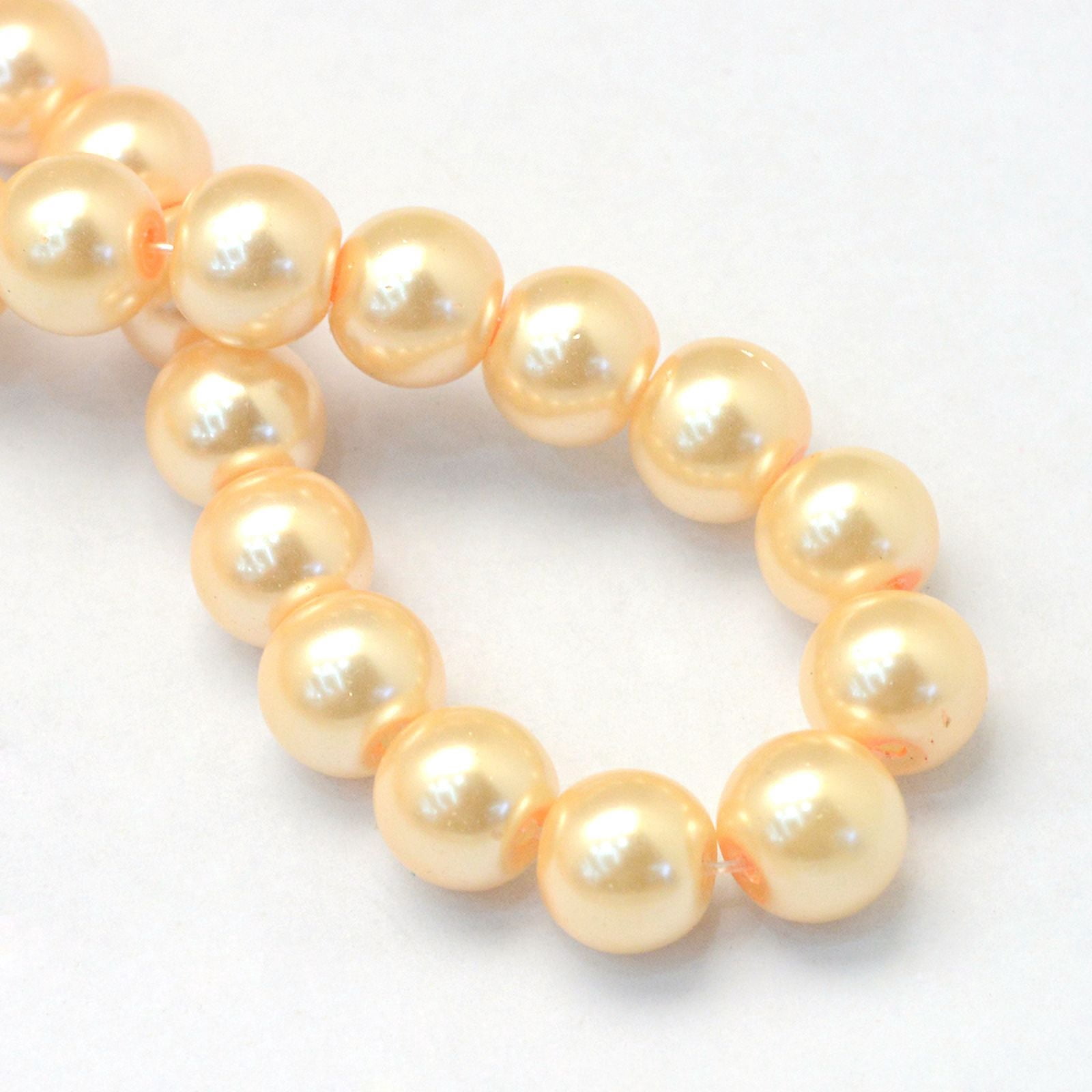 Baking Painted Pearlized Glass Pearl Round Bead Strands Moccasin 4~5mm Hole: 1mm about 200~210pcs/strand 31.4 inch