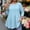 *Light Blue, variant on ClodeEU Women's Plus Size Crochet Lace Round Neck Top,Asymmetric Hem Long/3/4 Sleeve Blouse Khaki,Womens Plus XXXXL
