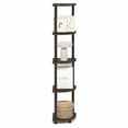 thumbnail image 6 of Furinno TURN-N-TUBE 5 Tier Corner Bookshelf in Brown Grain, 6 of 8