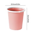 thumbnail image 3 of Striped Trash Can, 23.5cm Waste Bin with Bag Retainer Ring for Kitchen Bathroom Bedroom, 3 of 5