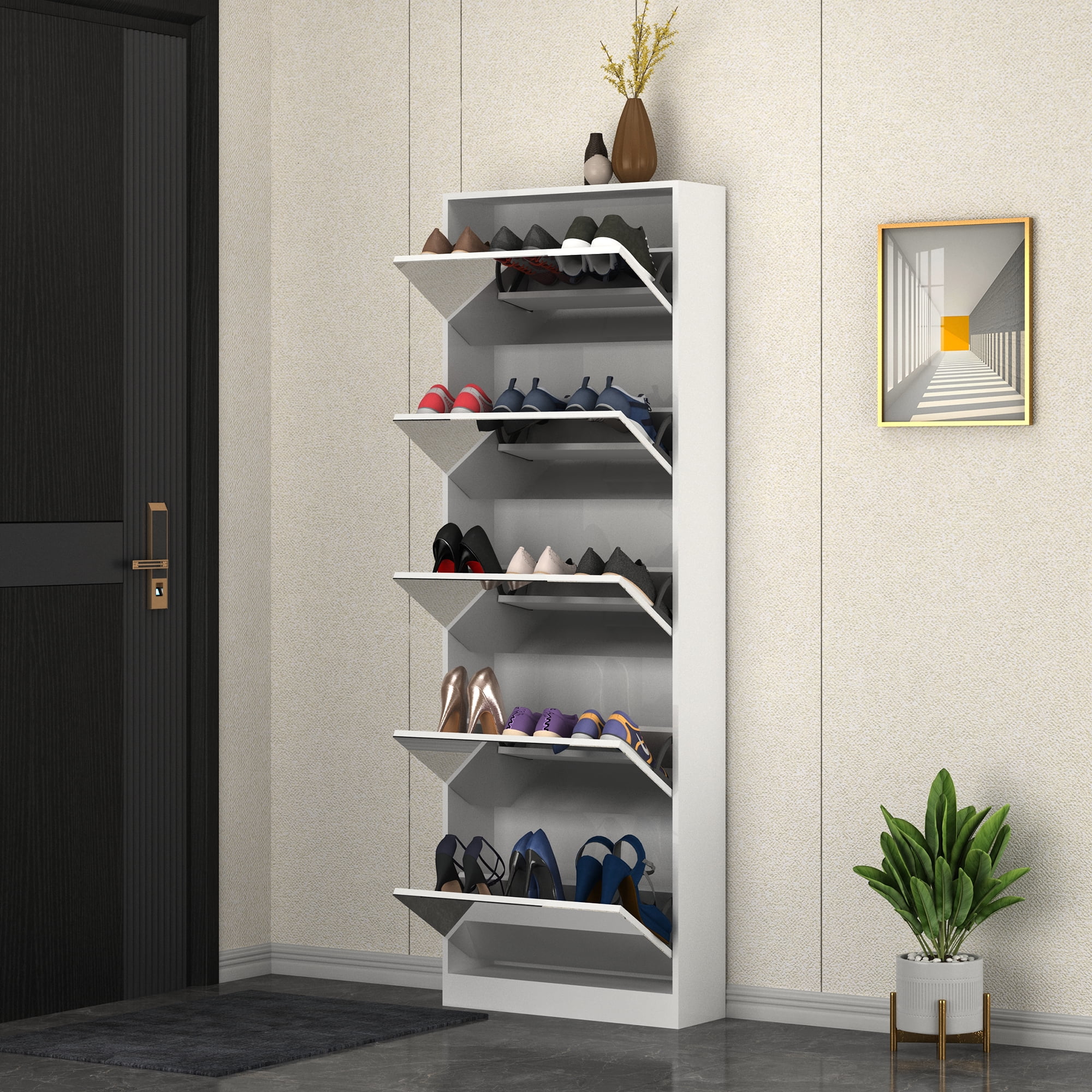Wooden Shoe Cabinet Ralik - SKLUM