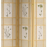 ORE International 70" 3-Panel Wood Screen Room Divider in Natural