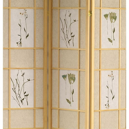 ORE International 70" 3-Panel Wood Screen Room Divider in Natural