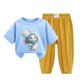 thumbnail image 1 of Odeerbi 2-12 Años Niño Niña Conjunto de Verano Camiseta de Manga Corta de Algodón Ice Silk Pantalón de Chándal Conjunto de Dos Piezas de Ropa Interior Estampada, 1 of 4