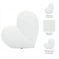 thumbnail image 5 of Decorative Ceramic Heart Sculpture for Home Decor - Ornament for Bathroom, Office, and Living Room Decor - Modern Figurine Accent for Bedroom, Shelf Display, and Coffee Table - 8", White, 5 of 17