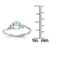 thumbnail image 5 of Primal Gold 10 Karat White Gold Genuine Aquamarine Birthstone Ring, 5 of 7