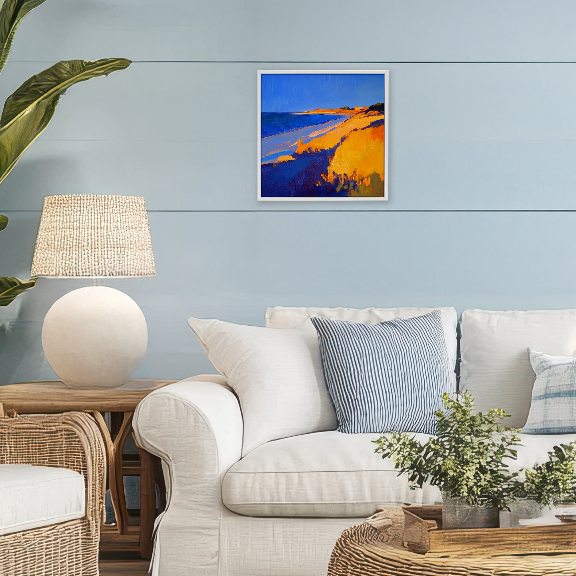 Stupell Industries Complimentary Coast Seascape White Framed Giclee Art, design by Walker Noble