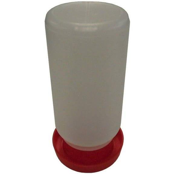 RITE FARM PRODUCTS RED QUAIL & CHICK SAFETY WATERER DRINKER BASE & QUART JAR CHICKEN