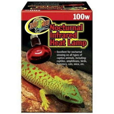 Nocturnal Infrared 100w Reptile Basking Bulb - Includes Attached DBDPet Pro-Tip Guide - Good for Night Time Heating or Basking