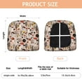 thumbnail image 3 of Brown Mushroom Line Light Pattern Seat Covers for Dining Room Chairs Set Of 4,Stretch Printed Washable Chair Seat Cover with Elastic Ties and Button,Removable Waterproof Couch Cushion Covers, 3 of 6