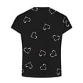 thumbnail image 5 of yillto Women Heart Graphic Tshirts Short Sleeve Crewneck Casual Tee Summer Loose Shirts Tops, 5 of 5