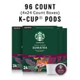 thumbnail image 2 of Coffee Pods, Dark Roast Coffee, Sumatra for Brewers, 100% Arabica, 4 boxes (96 pods total), 2 of 8