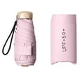 thumbnail image 3 of Mini Parasol Umbrella with Pocket Function 2 in 1 Small Folding Umbrella Easy to Light Pink, 3 of 8