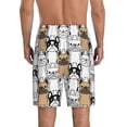 thumbnail image 4 of Lsque French Bulldog 2 Mens Sleep Pajama Shorts,Short Pajama Pants, Cotton Ultra-Soft Knit-Large, 4 of 9