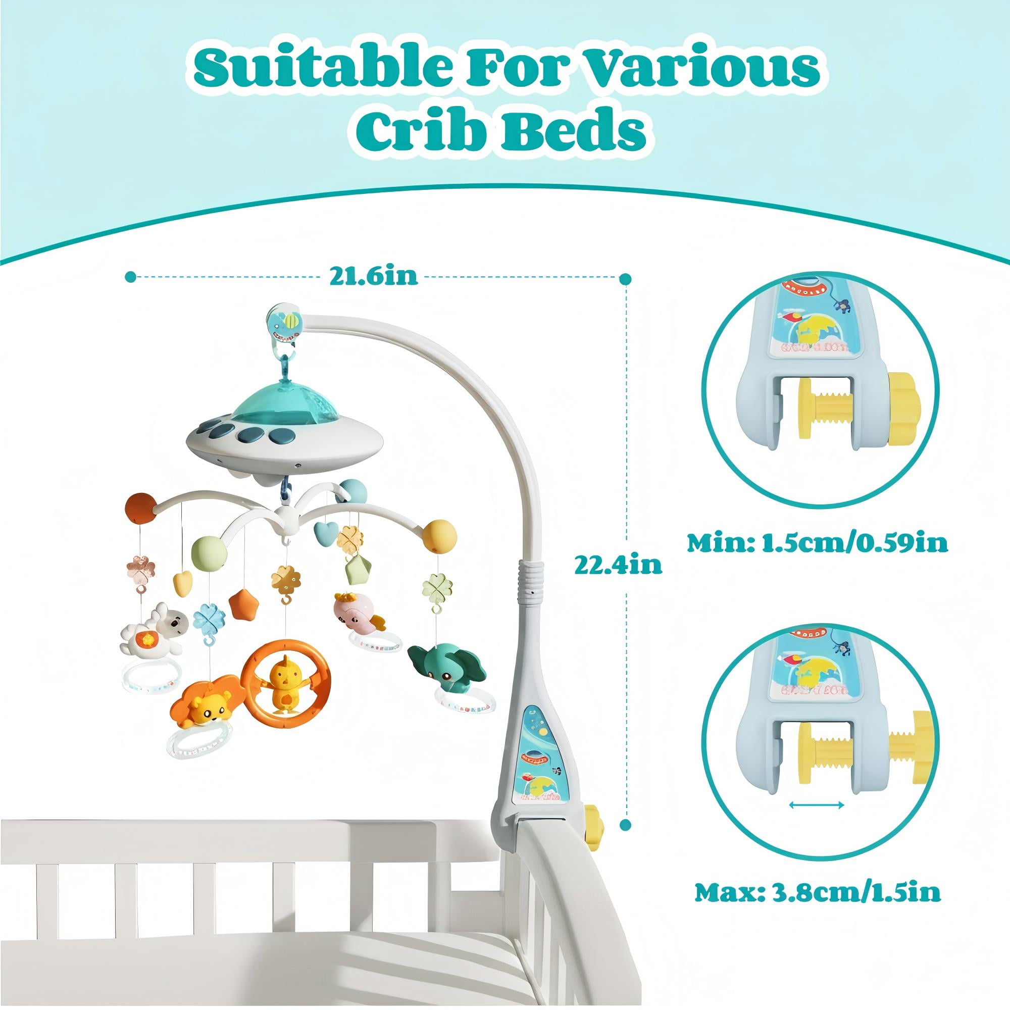 ドローイング『Baby Mobile』 Amazon.com : Baby Mobile Rotary Music Box Imitation Wood