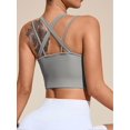 thumbnail image 2 of Brassiere And Shorts Set Sports Bras For Women Halter Strap Quick-Drying Sports Underwear Set, Shock-Absorbing, Cushioned Yoga Bra, Outdoor Running And Fitness Wear Grey L, 2 of 6