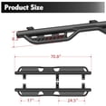 thumbnail image 4 of Olurrisa Drop Down Steps for 2007-2018 Jeep Wrangler JK Unlimited 4-Door, Black Powder Coated Running Boards, Dual-Step Design, 700LB Capacity, Triple-Tube Protection, 4 of 11