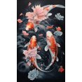 thumbnail image 3 of Pósteres e impresiones de peces de la suerte, carpas koi y flores, impresión en lienzo de acuarela para sala de estar, dormitorio, arte de pared, decoración del hogar, 3 of 5