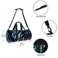 thumbnail image 5 of Paw Print Multi-functional Sports Bag with Interior Zipper Pocket, Size 17.7 Inches - Swim, Carry on, Yoga, Shoe Bag", 5 of 6