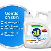 all Free Clear Liquid Laundry Detergent, Oxi, 184.5oz, 103 Loads